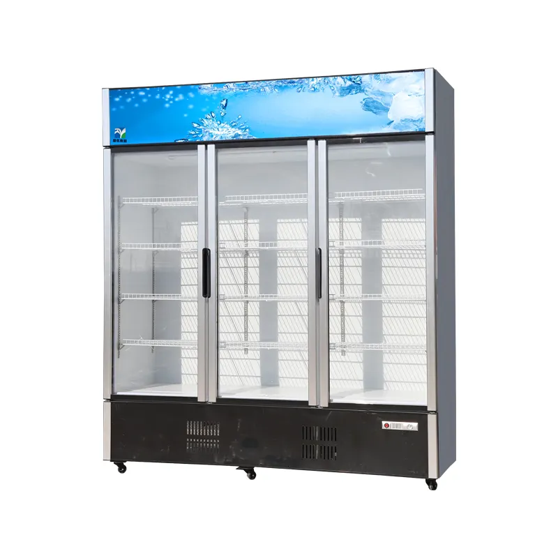 global door delivery Display fridge refrigerator freezer Upright Display Commercial Beverage Cooler Refrigerator