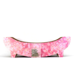Cat Boat Corrugated Cardboard Scratcher Floral Pattern Cat Toy For Cats Wear Resistant <b>Scratch</b> <b>Pad</b> 1 Level Pet Bed - Product Image 3