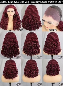 Bouncy Wave 13x4 Transparent Lace Front Bob Perruque <span class=keywords><strong>Pas</strong></span> <span class=keywords><strong>Cher</strong></span> Perruques de Cheveux Humains 300% Lâche <span class=keywords><strong>Corps</strong></span> Ondulé Dentelle Frontale Sans Colle Perruques Pour Les Femmes - Product Image 5