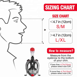 قناع غطس كامل للوجه مناسب للمبتدئين للتنفس من الفم أو الأنف أثناء السفر والإجازات الصيفية، معدات غطس جافة - Product Image 5