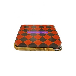 Caja de hojalata con imán para sombra de ojos, tapa deslizante de forma cuadrada con impresión personalizada, tamaño de bolsillo - Product Image 2