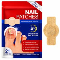 21 Patchs Hydrogel pour le Soin des Ongles, Autocollants Réparateurs pour Ongles des Pieds, Patchs Hydratants Correcteurs pour Ongles Secs et Cassants