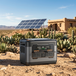 S2400 All-in-One <b>Portable</b> Power Station 2400W Solar Generator Pure Sine Wave Built-in LED Multi-Output Emergency - Product Image 1