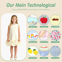 Robe sans manches en laine pour petites filles, style gilet, avec fleurs en organza 3D, pour fête d'anniversaire, robe de princesse trapèze pour enfants