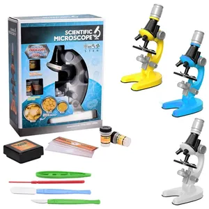 1012 1013 Kit de microscópio infantil para iniciantes 100x400x1200x Microscópio experimental científico de alta potência para crianças - Product Image 1