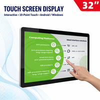 Monitor de Señalización Digital LCD Android KINGONE de 21.5 y 32 Pulgadas, Pantalla Táctil de Montaje en Pared para Orientación en Metro, Pantalla de Bienvenida, Uso en Automóviles