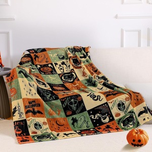 Halloween Ghost <b>Pumpkin</b> Bat Flannel <b>Blanket</b> Throw <b>Blanket</b> Nap <b>Blanket</b> Fall Decor Trick or Treat Wholesale Fade Resistant - Product Image 6