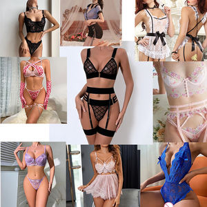 <span class=keywords><strong>Lingerie</strong></span> erotica satinata regolabile per donne Sexy seducente in <span class=keywords><strong>pizzo</strong></span> trasparente reggiseno <span class=keywords><strong>top</strong></span> intrecciato balle di biancheria intima - Product Image 3
