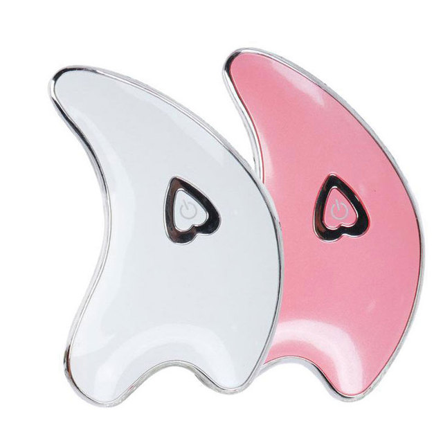 Hot Sale Massage Scraping Plate Mini Electric Thermal Ion Firming Face Lifting Device Anti Wrinkle 3d Facial Massager