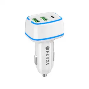 direktverkauf fabrikpreis usb-autoladegerät 24v handy-ladegerät für fahrzeug guter preis schnelles autoladegerät 3 in 1 dual qc30 usb