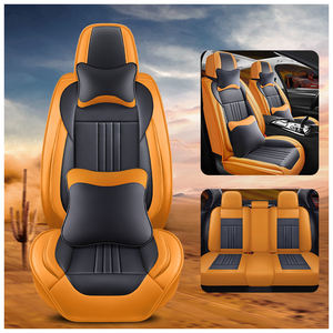 Housse de siège de voiture Aurora, ensemble complet, cuir Nappa, toutes saisons, style luxueux, confortable, intérieur de voiture haut de gamme - Product Image 1