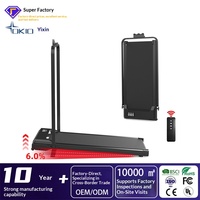 Tapis roulant électrique pliable, moteur de 1,5 CV, inclinaison de 6 %, amortissement des chocs, télécommande, programmes d'exercices, marche en intérieur