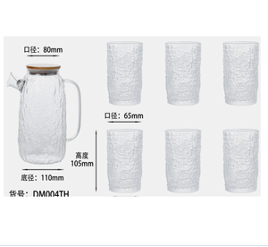 In Style Heat-Resistent Fashionable 7PCS Drinking Set 1950ml Glass <strong>Kettle</strong> With 6pcs Cup Sets Beer /juice Jar Jug <strong>glassware</strong> - Product Image 5