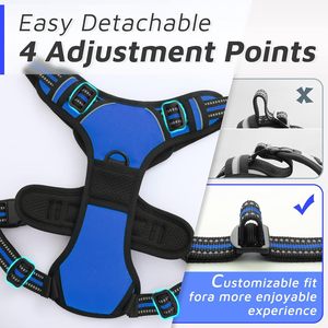 ペットハーネス2025新しいデザインカスタマイズロゴ簡単取り外し可能調節可能ペット用プルなしデザイン - Product Image 2