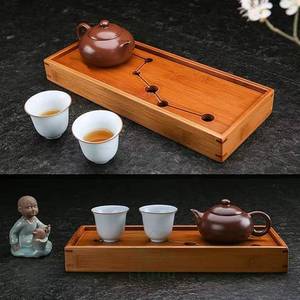 Bandeja de Té de Bambú Grande y Duradera de Diseño Personalizado de Seven Stars Manufacture, Caja de Almacenamiento de Agua, Juego de Té Moderno Clásico con Logotipo Personalizado - Product Image 3