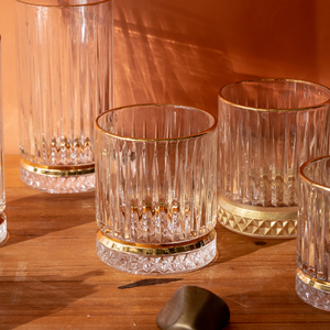 Ly <span class=keywords><strong>Whisky</strong></span> Thời Trang Cũ 12Oz Với Thiết Kế Vàng - Product Image 5