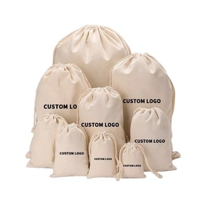 High Quality Reusable Eco-Friendly Cotton <b>Canvas</b> <b>Drawstring</b> Dust <b>Bag</b> with Custom Printed Logo-Portable Gift Packaging - Product Image 1