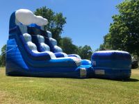 Toboggans gonflables commerciaux de saut de toboggans aquatiques gonflables personnalisés avec piscine à vendre Locations de fêtes pour enfants