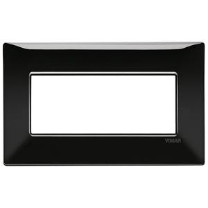 Vimar Black <b>Wall</b> Switch <b>Plate</b> 20.5x9.5cm 0.9mm Thickness - Product Image 1