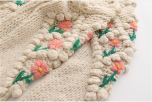 Maglione Cardigan lungo personalizzato lavorato a maglia colorata per donna taglie forti Casual inverno motivo floreale modello solido - Product Image 4