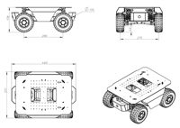 Châssis UGV intelligent avec affichage pour la navigation AI SLAM, base de robot AMR pour le développement de plateformes mobiles autonome à conduite autonome