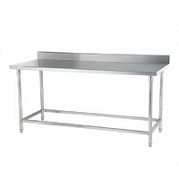 Table de travail en acier inoxydable anti-rouille sur mesure pour toilettage de chats et chiens avec protection anti-éclaboussures