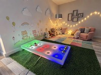 Equipo para Sala Sensorial, Mesa de Luz LED Sensorial para Niños, Panel de Luz LED Interactivo para Terapia del Autismo Temprano