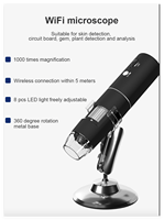 Microscope numérique portable WiFi 1600X conçu pour l'inspection de circuits imprimés, l'analyse cutanée, la réparation de PCB et le diagnostic industriel