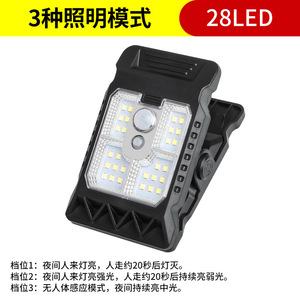 Solar Clip <b>Light</b> SMD2835 LED Waterproof Outdoor Garden Fence Yard Human Body <b>Sensor</b> Lighting - Product Image 3