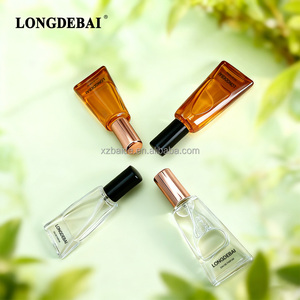 Clear Unique Irregular Toothpaste Shape Portable Perfume Glass <b>Bottle</b> 8ml 10ml Crimp Mini <b>Empty</b> Perfume <b>Bottle</b> with Pump <b>Spray</b> - Product Image 1