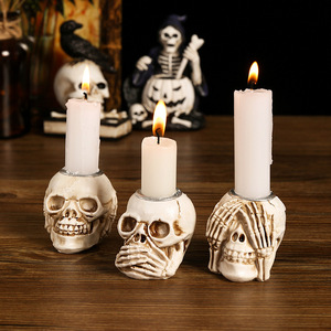Nuevas Figuras de Calaveras de Resina, Adornos de Halloween, Decoración Espeluznante para Escritorio y Entrada, Regalos Festivos - Product Image 2