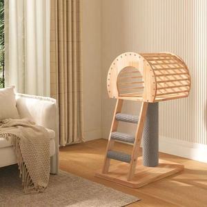 Özel Modern lüks kedi küp odası el yapımı ahşap evcil hayvan kafesi ve kapalı köpek kedi mobilya ev küçük hayvan kabine evler - Product Image 2