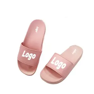 High Quality Thick Sole Custom Custom Design Slide Slippers Bedroom Custom Slide PVC Slide Slippers