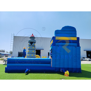 Parcours d'obstacles gonflable sur <span class=keywords><strong>le</strong></span> thème de l'océan, toboggan sec avec animaux marins pour les fêtes d'enfants et la location commerciale pour les carnavals - Product Image 3