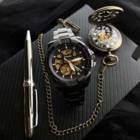 Montres mécaniques automatiques squelette de haute qualité pour hommes, cadran sport ajouré, étanches, bracelet en cuir FS, Montre Homme
