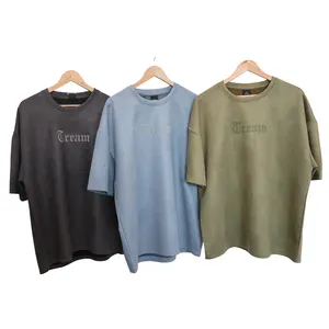 High Quality 95% Polyester 5% Spandex Printed T Shirts Suede FabricSuede Fabric T-Shirts MYY23-1500