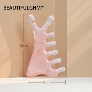 Peine multifuncional de resina Gua Sha, tabla de masaje Facial para relajación, mejora la circulación sanguínea, masaje de Peine de masaje de meridianos - Product Image 4