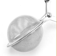 Infuseur à thé en maille d'acier inoxydable 304 avec poignée, outil domestique pour filtrer les sédiments et saupoudrer la poudre, pour feuilles de thé