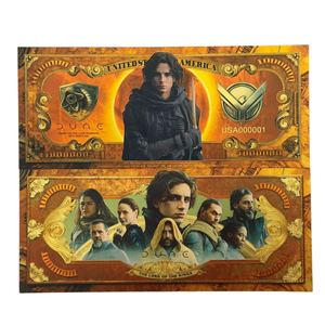 Ensemble de billets de banque en feuille d'or Dune, 9 pièces, billets de banque de personnages de films de science-fiction, cartes souvenirs à collectionner pour les fans, cadeau - Product Image 3