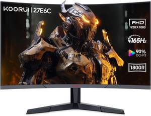Moniteur de jeu <span class=keywords><strong>PC</strong></span> incurvé Koorui de 27 pouces, prix direct d'usine, <span class=keywords><strong>Full</strong></span> <span class=keywords><strong>HD</strong></span> 165 Hz, moniteur de bureau pour ordinateur pour les joueurs et l'utilisation au bureau - Product Image 1