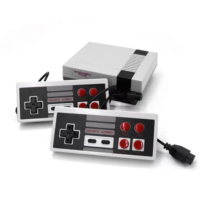 Console de jogos portátil para nes, acessórios para jogos de tv console clássico retro com dois joysticks
