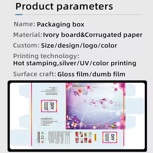Caja de papel L-Box diseño Logo pintura por números caja de papel de pintura de diamante colorido - Product Image 3