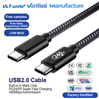 ULT-unite OEM Usb-C Pd 240W Câble de charge rapide USB C, câble de données universel USB Type C, fabricant en gros en Chine