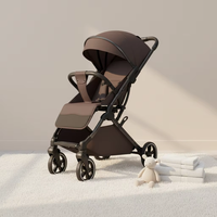 Poussette enfant pliable rapide à une main en coton, mode 2-en-1, chariot de maman, poussette bébé avec cadre en acier inoxydable, fournie directement par l'usine