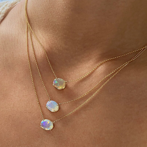 Exquisite New Design Natural Gemstone Pendant 925 Sterling Silver Precious Stone Oval Cut Natural Australian Fire <strong>Opal</strong> <strong>Necklace</strong> - Product Image 6