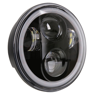 Faros Redondos para Motocicleta, Homologados por ECE, Repuestos para Motocicleta, Faro LED de 5 3/4 Pulgadas (5.75) con <span class=keywords><strong>Halo</strong></span> Blanco - Product Image 1
