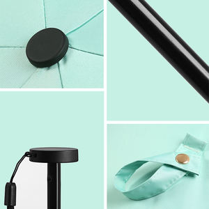 Venta al por mayor del hogar Mini Pocket Sunscreen Umbrella 3-Fold vinilo de doble uso sombrilla - Product Image 5