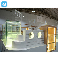 Idées de kiosque de centre commercial en cristal 3D personnalisé vitrine de magasin de minéraux vitrine en verre de bijoux de conception pour magasin de détail
