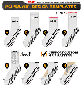 Ontwerp borduurlogo antislip yogasocken op maat dames workout pilates sokken antislip crew pilates grip sokken - Product Image 3