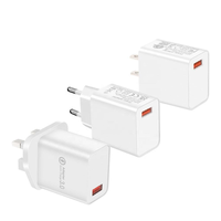 Chargeur rapide 18W QC3.0 d'usine, un port USB-A, prise EU JP US UK, 5V3A, adaptateur secteur à charge rapide pour téléphone portable Android